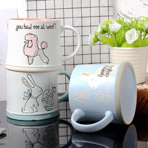 Nordic Creative Mug Cartoon Cute Coffee Cup Milk Cup Home Office Gift