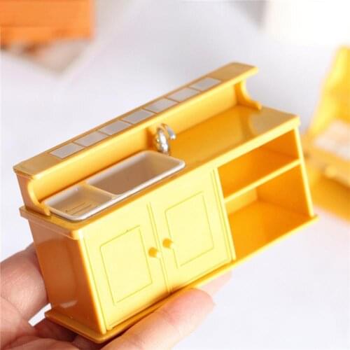 1/12 Dollhouse Miniature Furniture Play Model Toy Mini Furniture Scene Storage Dishwashing Table Model Dollhouse Decor Kids Gift