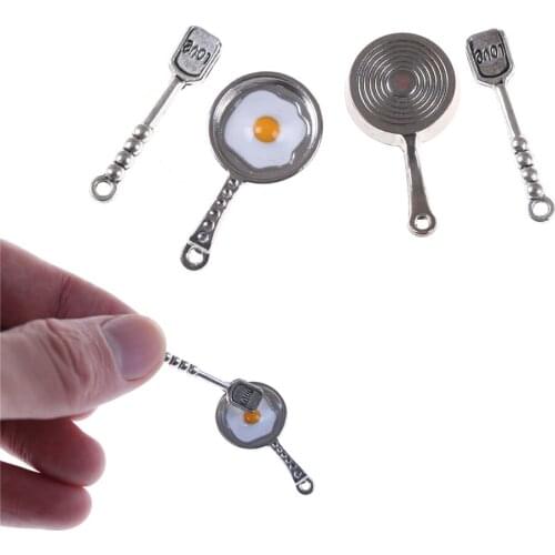 TOYZHIJIA Dollhouse Miniature pot Kitchen set food toys accessories dolls Pretend Play Toys Xmas