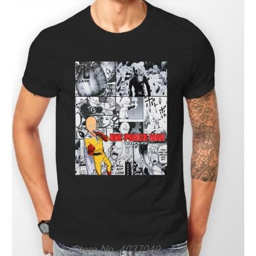 One Punch Homme Manga Bande Saitama Anime Unisexe T-Shirt Toutes Les Tailles Fashion Men Tees Harajuku