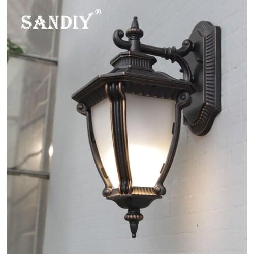 SANDIY Wall Light LED Outdoor Lighting IP65 Waterproof Sconce for House Doorway Porch Villa Garden Retro Exterior Wall Lamp