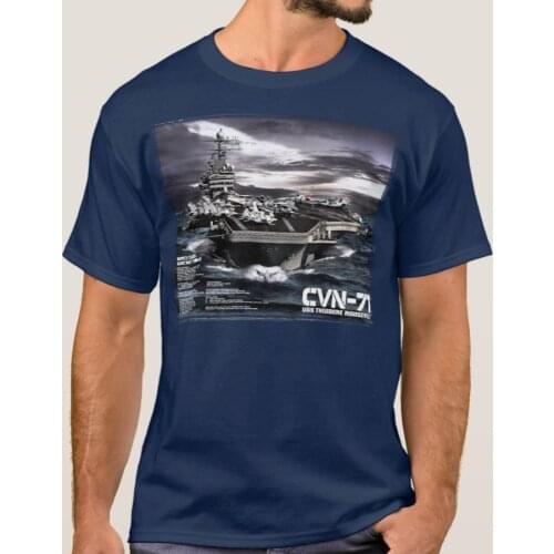 Nimitz Class Aircraft Carrier CVN-71 USS Theodore Roosevelt T-Shirt. Summer Cotton Short Sleeve O-Neck Mens T Shirt New S-3XL