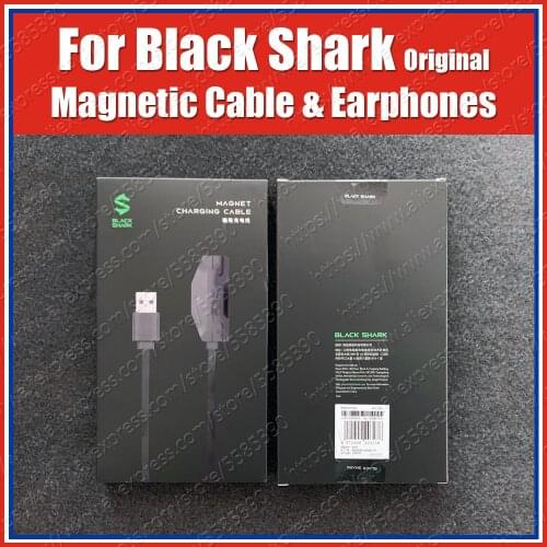 Original 1.2M 18W Black Shark 3 Pro 3S Magnetic Charging Cable Weave Right Angle Type C Cable Bluetooth Earphones 2 BE08 3.5mm