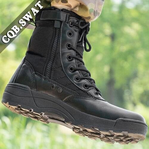 Autumn high top breathable Combat Boots Mens tactical desert land as training wear resistant mountaineering Martin boots