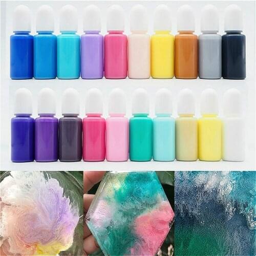 Macaron Series Fluid Artist Epoxy Resin Ink Colorant Pigment Dye Resin Pigment DIY Crafts Art Set Resin Paint Dye 10ml