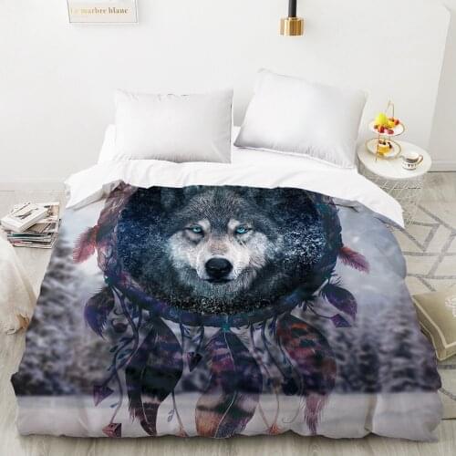 Nordic Duvet cover Quilt/Blanket/Comfortable Case Luxury Bedding 140x200 150x200 240x220 for Home 3D Print Dreamcatcher wolf