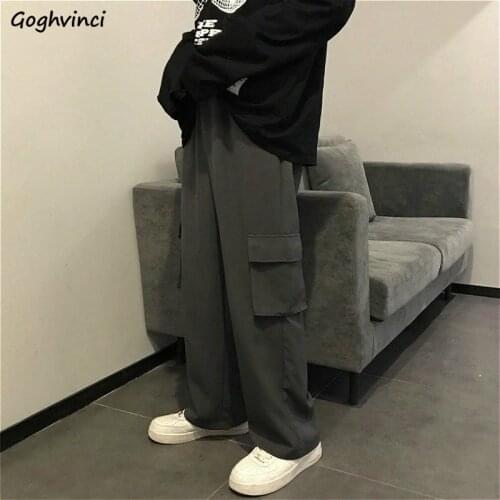 Casual Pants Women Loose Wide-leg Cargo Trousers All-match Streetwear Unisex Leisure Chic Womens Students Ulzzang Fashion Spring