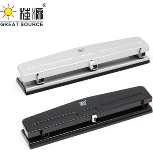 Manual Metal Puncher 3 Holes 6mm Round Document Puncher Fixed Distance 108mm( 3 Holes)