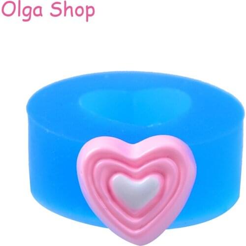 GYL522 16.6mm Heart Cake Silicone Mold - Charm Resin Jewelry Miniature Food Sugarcraft Miniaturesweet Candy Chocolate Fondant