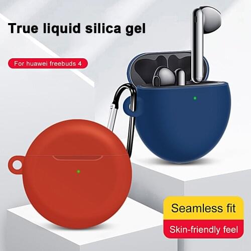 KISSCASE New Silicone Earphone Case For Huawei Freebuds 4 Headset Protector Shell Accessories For Freebuds 4 All-inclusive Case