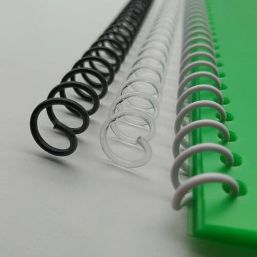 20Pcs A4 46 Hole Loose-Leaf Notebook Binder Rings Spiral Plastic Multiple Sizes Single Coil Spring Binding School Office Supplie