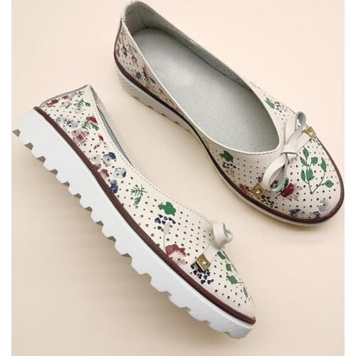 Womens Summer Footwear Rubber Sole Breathable Pumps Casual Leather Shoes Pink Female Flat Boat Shoes Free Shipping for Women