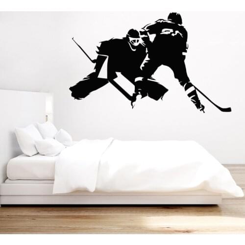 Ice Hockey Players Wall Stickers Game Sports Athlete Vinyl Decal Stick Home Decor Bedroom Living Room Wall Art Mural5026