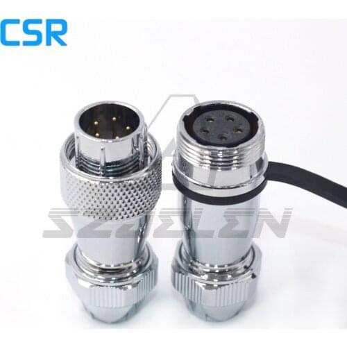 SZJELEN WS16 series 5pin waterproof power connectors male and female ip67 metal Docking connector power cable wire