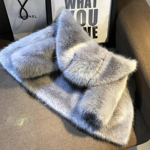 High Quality! Boy Faux Fur Coats kid Winter Jackets Faux Mink Fur Girls Warm Fox Fur Coats Kid Toddler Fur Clothes sweatshirts