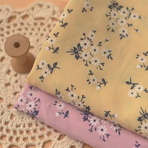 High quality cotton fabric Floret cluster printing tissu Fresh pastoral dress, dress, curtain, cheongsam material