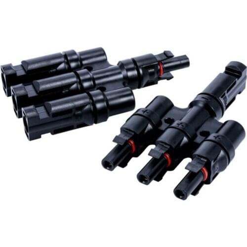 1Pairs x3T solar Connector male and female, 2 pairs x 3 Branch Solar Panel Connector