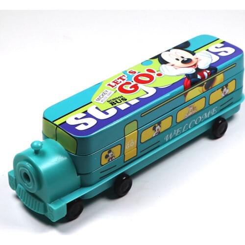 1pcs18 latest tinplate pencil case boy and girl children multi-purpose cute train pencil box student creative pencil case