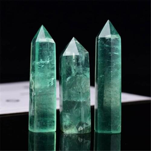 1PC Natural Green Fluorite Quartz Crystal Point Tower Healing Stone Energy Ore Mineral Obelisk Home Decor Ornaments