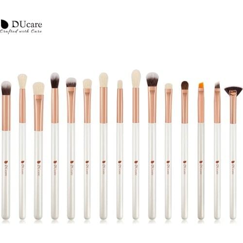 DUcare 15Pcs Black/White/Red Makeup brushes set professional with Natural Hair Foundation Powder Eyeshadow Make up Brush Blush