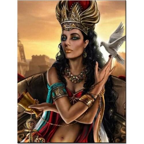 3d diamond embroidery Cleopatra Woman Diy full diamond painting stitch cross mosaic picture rhinestones Egyptian portrait A1354