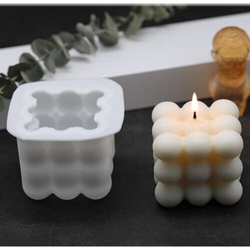 3d Square Ball Cube Mousse Handmade Soap Silicone Mold DIY Soap Silicone Mold Plaster Candle Mold Ice Mold Cake Dec