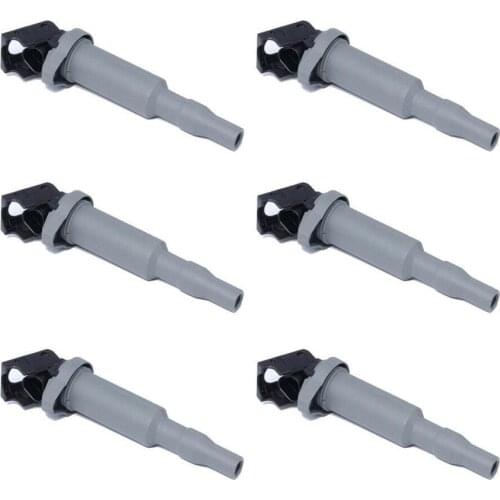 6pcs Gray Ignition Coil Plug Set For B-MW 325i 525i 330i 530i 3.0 L6 12137548553 12 13 7 523 345 12137594936 12 13 7 548 553