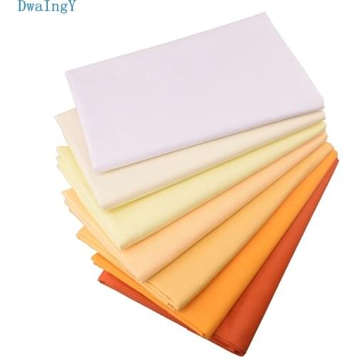 DwaIngY 7pcs/lot Solid color Series Cotton Fabric For Patchwork Cloth DIY,Sewing/Quilting ,Quarters,Material,Baby, Doll 40*50cm