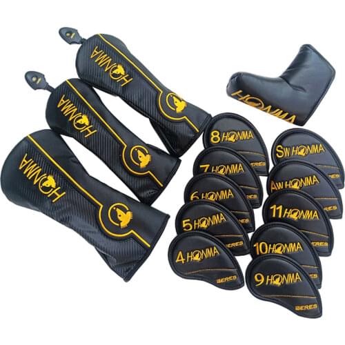 Honma Golf Club #1 #3 #5 Wood Headcovers Driver Fairway Woods cover PU Leather Head Covers Set Protector Golf Accessories