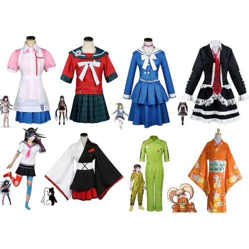 Lacauch Kokichi Oma Ibuki Mioda Monokuma Saionji Hiyoko All-member Cos Suit Cosplay Men Womens Kimono Skirt Clothes Accessories