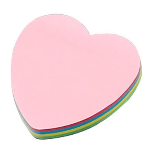 Colorful Heart Sticky 100 Sheets Memo Pad Sticky Notes Bookmark Note Marker Memo Sticker for Office Student
