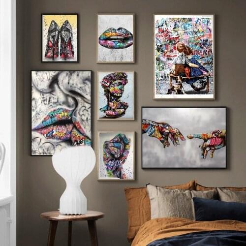 LOVE Graffiti Art Street Fashion Hand Posters And Prints On Canvas Painting Wall Art Picture For Living Room Home Design Decor