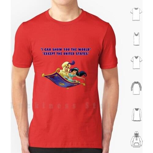 Muslim Ban : Aladdin T Shirt Big Size 100% Cotton Aladdin Muslim Muslim Ban Islam Funny Comedy