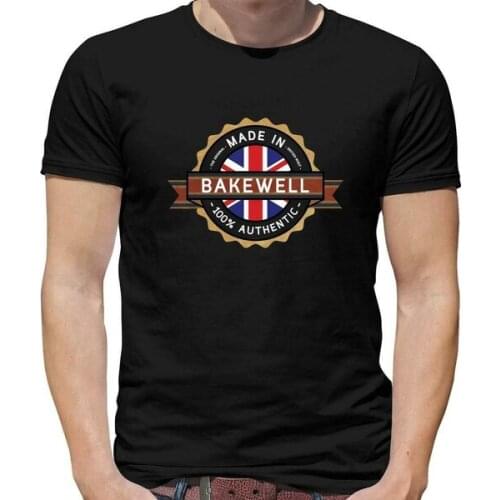 Made In Bakewell Mens T-Shirt - Town - Hometwon - Born In - Derbyshire - Gift