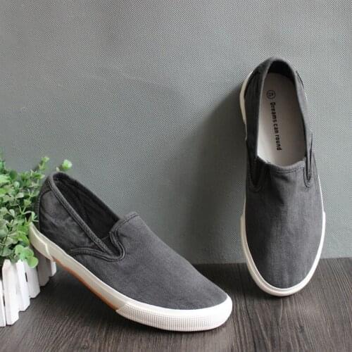QWEDF 2019 Mens Shoes Casual Male Breathable Canvas Shoes Men Chinese Fashion Soft Slip On Espadrilles For Men Loafers X4-87