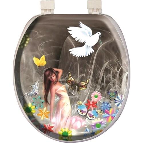 Softy Classic Pattern Soft Toilet Seat Cover White