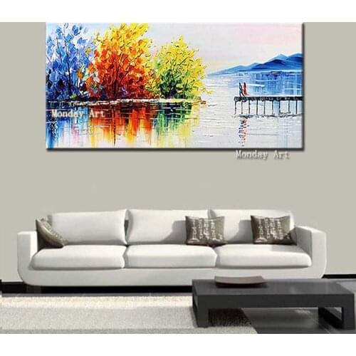 Wall art handmade Landscape Painting Modern Wall Art Canvas Painting Acrylic Painting artwork wall painting For Home Decoration