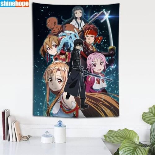 Custom Sword Art Online tapestry wall hanging tapestry home decoration rectangle bedroom wall art tapestry 140X250cm
