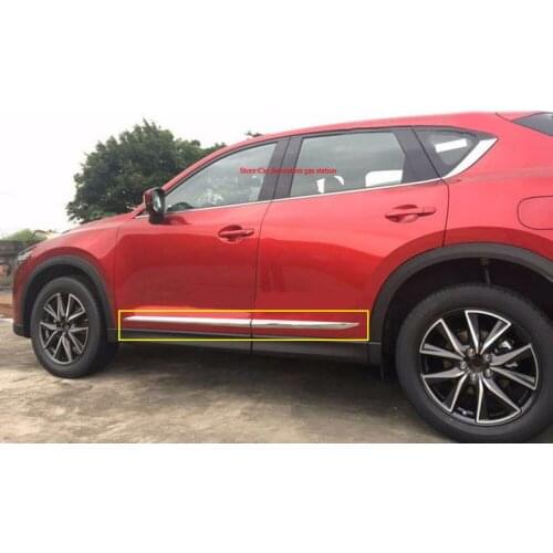 NEW ABS Chrome 4pcs Car Body Door Side Molding Trim Ring for Mazda CX5 CX 5 CX-5 2017 Car Accessories Styling