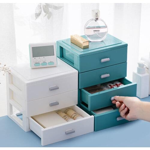 4 Layers Desktop Organizer Drawer Makeup Storage Box Jewelry Container Large Capacity Mask Office Storage Medicine Case Box