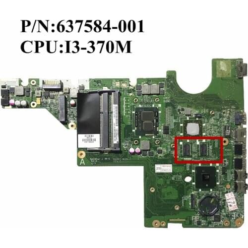 Excellent For HP G42 CQ42 G62 CQ62 637584-001 Laptop Motherboard With I3-370M HM55 HD6370M/512MB GPU DAXX1JMB8C0 100% Working
