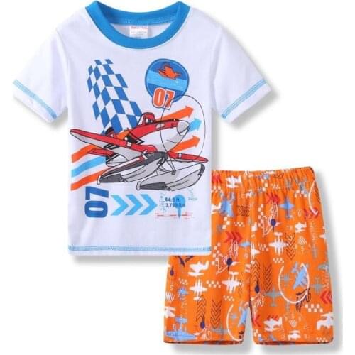 Boys Pajamas Pyjama Kids Girls Christmas Pajama Sets Toddler Sleepwear Children Pirate Nightwear Child Short Sleeve Summer Pjs