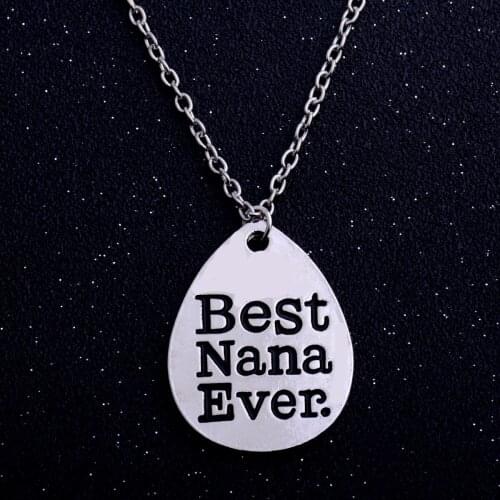 Charm Love Best NANA Ever Family Necklace Christmas Gift For Nana Grandma Pendant Necklace Jewelry