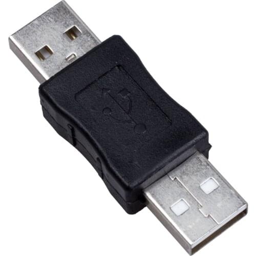 SODIAL(R) USB A Male to Male Connector Adapter Black