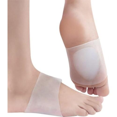 2pcs O-type Foot Corrector Insoles Pads Foot Spurs Sleeves Sock No Slip Shoes For Men And Women Silicone Orthopedic Insoles