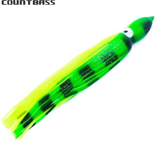 2PCS 28cm Trolling Squid Skirts, Soft Octopus Lures, Hoochie Fishing Baits, Marlin Wahoo Tuna Tail, Tackle Craft, Accessories