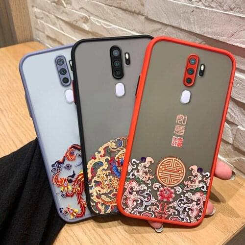 Luxury Emboss Phone Case For OPPO A5 A9 2020 Reno 2 Z 2Z 2F A31 A91 A52 A72 A53 A53S Realme XT X2 X7 Q2 Pro Hard PC Cover Case