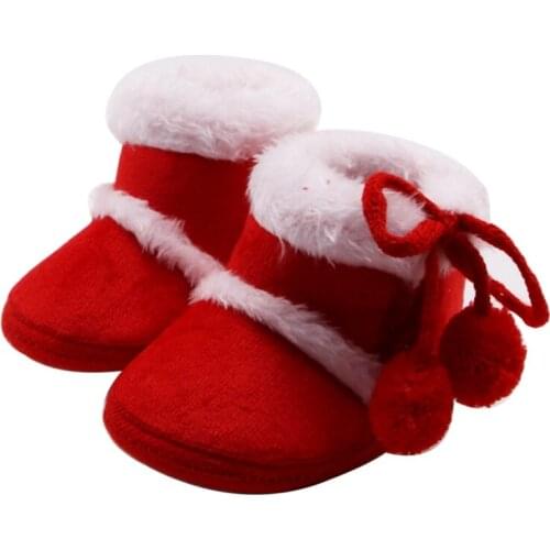 2020 New Winter Baby Shoes Boots Infants Warm Shoes Girls Toddler Booties Infant Boots Newborn First Walkers Christmas Footwear