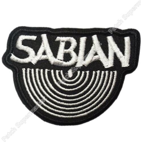 3" Sabian Cymbals Logo Iron On Patch Heavy Metal Tshirt TRANSFER MOTIF APPLIQUE Rock Punk Badge