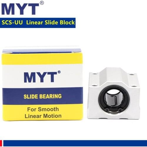 4pcs MYT high precision SCS8UU SCS10UU SCS12UU SCS13UU SCS16UU SCS20UU Linear Motion Ball Bearing Slide Block CNC 3D Printer